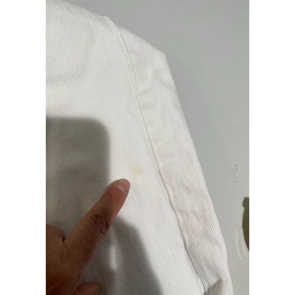 ZARA Women’s High Rise Straight Leg Button Fly Jeans White Size 10 US - Picture 12 of 13